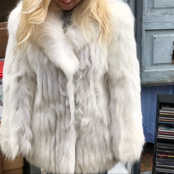 Finland Fur Jackets & Blazers - Blue fox fur coat